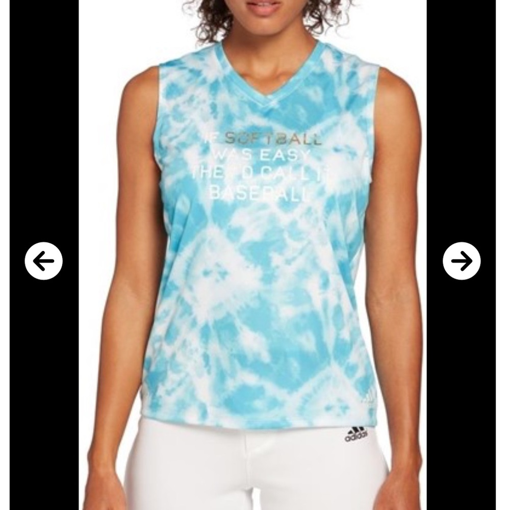 NWT Women's Adidas Softball Graphic Tank Top